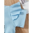 thumbnail image 6 of Infant Baby Girl Short Sleeve Bodysuit Dress Ruffles Crew Neck + Headband Floral Dresses Rompers 2Pcs Sets 0-24 Months, 6 of 10