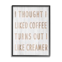 Stupell Industries Funny Kitchen Coffee Phrase Food & Beverage Painting Black Framed Art Print Wall Art, 24 x 30