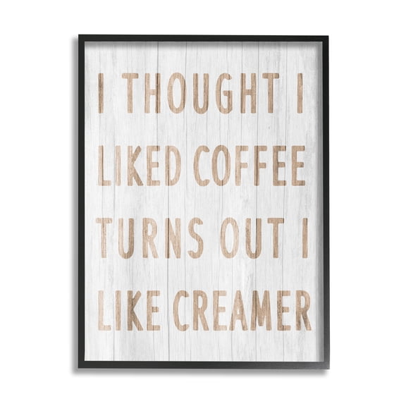 Stupell Industries Funny Kitchen Coffee Phrase Food & Beverage Painting Black Framed Art Print Wall Art, 11 x 14