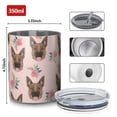 thumbnail image 4 of 12oz Coffee Tumblers German Shepherd and Flowers Stainless Steel Vacuum Insulated Travel Tumbler Coffee Cups Mug with Lid and Straw with Cleaning Brush for Cold & Hot Drinks, 4 of 5
