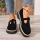 thumbnail image 2 of Zapatos de Tacón Bajo de Moda Casual Versátil Más Tamaño de Color Sólido Dedo Redondo de un Pie Mochilas con Correas de Zapato Ajustables para Tacones, 2 of 9
