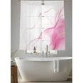thumbnail image 5 of Pink Water Ripple Sheer Curtains 63 Inches Long 2 Panels Vintage Abstract Light Filtering Semi Sheer Window Curtains Drapes for Bedroom Living Room 52"x63", 5 of 7