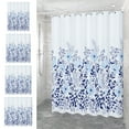 thumbnail image 1 of Bowayaoa Waterproof Shower Curtain Bathroom Partition Fabric Curtain with Frosted Texture, Anti Mold Non Transparent Light Filtering Shower Screen, 1 of 7