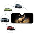 thumbnail image 5 of Xoenoiee Car Sun Shade Universal Auto Window Sunshade Summer Sun Visor UV Ray Reflector Car Interior Protector Keep Cool Fits SUVs, Sedans, Trucks, Vintage Wildlife Elk Print, 5 of 6