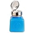 thumbnail image 3 of Menda 35282 One Touch Stainless Steel Liquid Dispenser Pump, ESD Safe durAstatic Square Bottle, 4 oz, High Density Polyethylene/Stainless Steel, Blue, 3 of 3