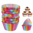thumbnail image 1 of 100 cajas de cupcakes, tazas de papel para pasteles, cajas de panecillos, tazas de color arco iris, mini cajas para magdalenas, tazas para hornear para uso doméstico Afortunado Sencillez, 1 of 3