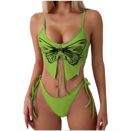 Levmjia Bikini Sets For Women Sexy Sexy Backless High-Waisted Tummy Control Swimsuit UPF50+ Nylon Swimwear Removable Padded Bra for Beach Vacation