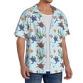 thumbnail image 2 of Sikiie Turtle Men's Wrinkle Free Untucked Cuban Shirt Business Casual Button Down Shirts Short Sleeve Shirt4X-Large, 2 of 5