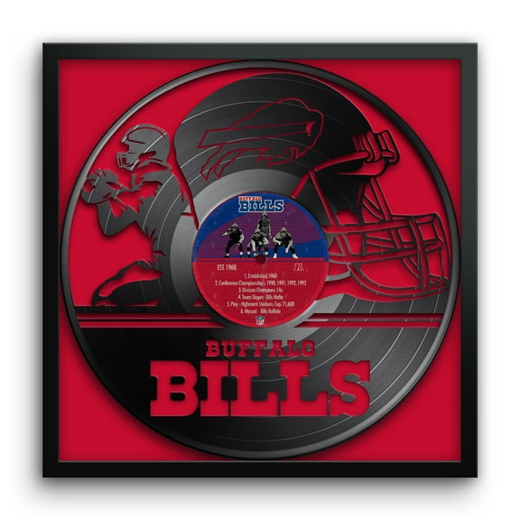 Buffalo Bills Framed 13" x 13" Vinyl Record Art Print