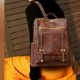 thumbnail image 3 of fastboy Sac à Dos Imperméable à la Mode pour Femmes Ajusté pour des Voyages Confortables Texture Cousue Café, 3 of 6