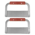 thumbnail image 2 of 2 Unids Cuchillo Ondulado de Acero Inoxidable con de Madera Cuchillos Cortadores de Jabón Hechos a Mano Cuchillos de Corte Arrugado Herramientas Accesorio de Cocina Cortador ANGGREK Otros, 2 of 8