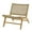 Beige Handmade Woven Solid Square 26" x 31" x 27", variant on DecMode Seagrass Handmade Woven Lounge Chair with Teak Wood Frame, Beige