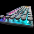 thumbnail image 3 of Teclado mecánico retro Steampunk para juegos, panel de metal, interruptores negros, retroiluminación LED, cable USB, reposamanos, teclas redondas estilo máquina de escribir, para juegos y oficina,, 3 of 6