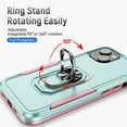 thumbnail image 3 of Dteck for Apple iPhone 15 Case, Military Grade Drop Protective Case fit for Magnetic Car Mount Ring Holder Heavy Duty Hybird Rugged Stand Cover for iPhone 15 2023,Green/Pink, 3 of 11