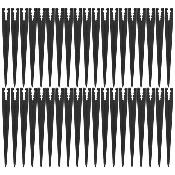 MRLESS 80pcs Plastic Irrigation Drip Support Stakes for Tubing Hose Garden Irrigation Accessories Drip Hose Holders Tube Support Brackets Gardening Tools