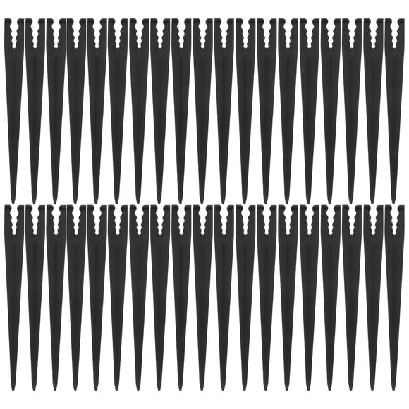 GOOHOCHY 80 estacas de riego por goteo para mangueras, sistema de riego de jardín, estacas de plástico para jardinería, sistema de riego por goteo, estacas de anclaje.