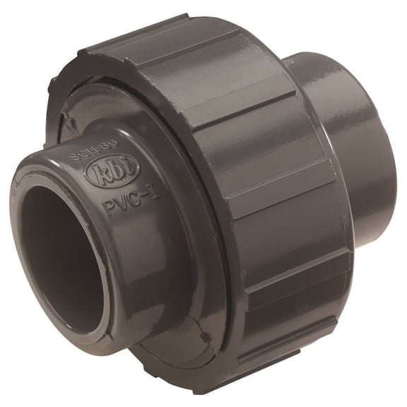 NDS U-2000-S Solvent Weld Pipe Union 2 in Slip 4 in L SCH 80 150 Psi PVC Gray 2-Inch Grey