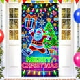 thumbnail image 4 of 35*70" Christmas Luminous banner Door Banner/cover Background/holiday Party Decoration/Christmas Decorative Hanging Cloth A, 4 of 6