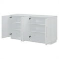 thumbnail image 3 of Sideboard Buffet Cabinet Modern Accent Console Table Wooden Floor Cabinet With 4 Doors Wood Buffet Sideboards Cabinet For Dining Room Hallway, 3 of 9