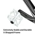 thumbnail image 4 of Universal 9/16" Bike Pedals, Aluminum Alloy Anti-Slip Platform Pedals for Mountain Biking, BMX, City & Road Bikes - Easy Install Replacement Pedal Set for Men & Women - White, 4 of 8