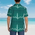thumbnail image 6 of Daiia ECG Wave Hawaiian Shirt for Men Gentle Cotton Regular Short Sleeve Casual-X-Large, 6 of 9