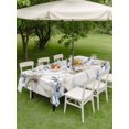 thumbnail image 3 of Outdoor Tablecloth with Umbrella Hole and Zipper, Blue Grey Pumpkins Fall Rectangle Table Cloth 52x70 Inch Waterproof Tablecloth, Thanksgiving Botanical Autumn Picnic Table Cover for Patio Camping, 3 of 7
