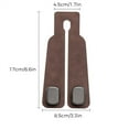 thumbnail image 5 of HCBY Leather Car Seat Headrest Hooks 2 Pack, Double Phone Holder for Back Seat Organizer, Space Saving Purse Bag Hook for Vehicle Interior, Easy Install Automotive Accessory for Travel, 5 of 5