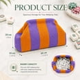 thumbnail image 7 of Large Capacity Striped Mahjong Tile Bag with Dice Pouch, Woven Crossbody Mahjong Organizer, Portable Mahjong Accessories Storage Bag for Women Game Night Gift, Purple, 7 of 7
