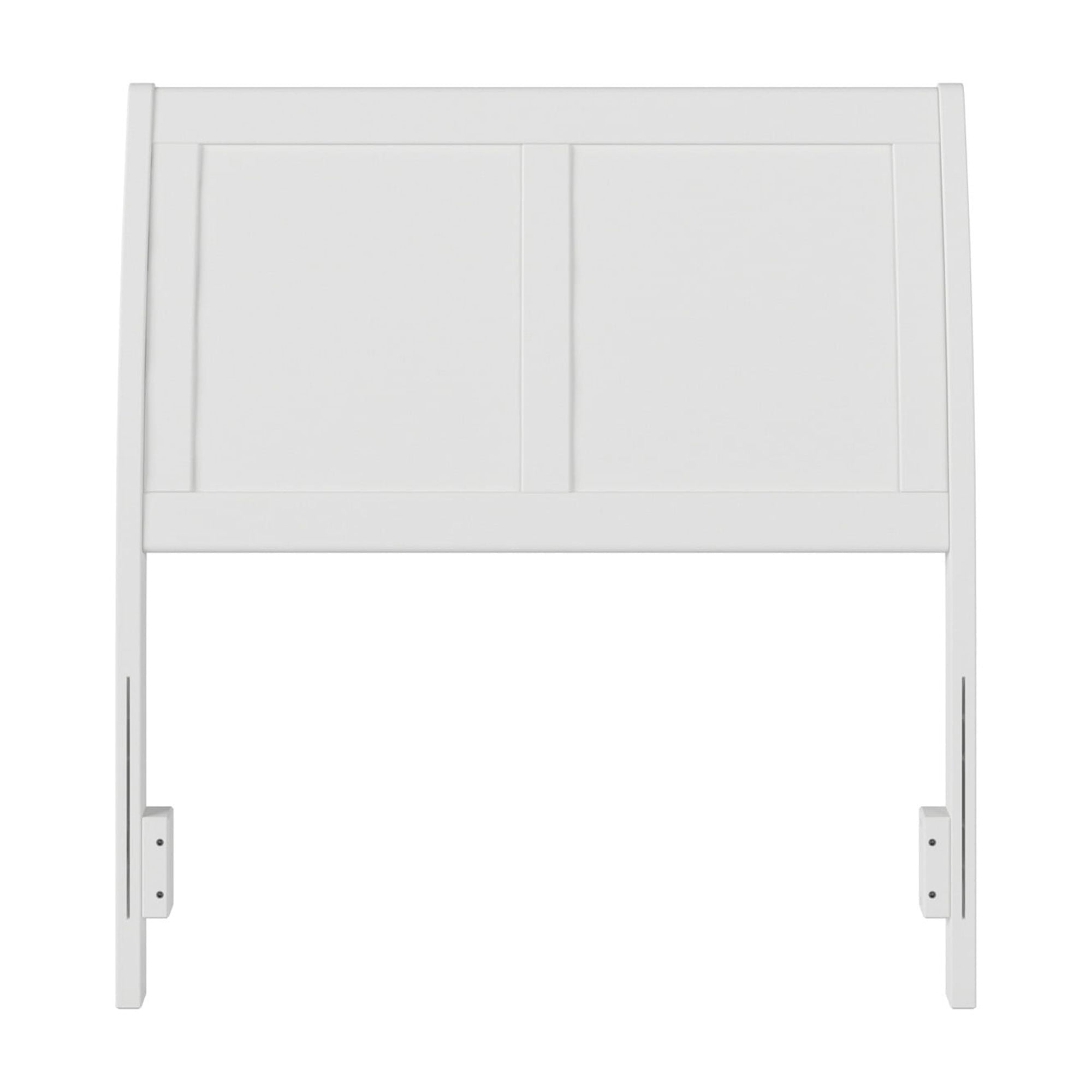 AFI Portland Twin Sleigh Solid Wood Panel Headboard with Attachable Charger, White