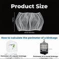 thumbnail image 3 of Bird Cage Cover, Seed Catcher Skirt, Mesh Bird Cage Seed Catcher Skirt, Breathable White Anti-Splash Guard Prevents Seeds and Feather Mess for Round Birdcages(M), 3 of 9