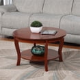 thumbnail image 3 of American Heritage Table Basse Ronde avec Tablette, Fini Bois Acajou, 3 of 7