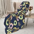 thumbnail image 3 of Disketp Sloth with Donuts Cozy Flannel Fleece Throw Blanket: Has a velvety texture for All Seasons - Perfect for Women, Men, & Kids"60"x50", 3 of 6