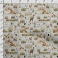 thumbnail image 3 of Soimoi Animals Print, Velvet Fabric, Decor Sewing Fabric by The Yard 54 Inch Wide,Decorative Fabric for Upholstery and Home Accents, Light Brown, 3 of 5