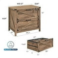 thumbnail image 3 of T4TREAM Lockable File Cabinet Farmhouse Wood 2 Drawer Large Storage Box for Home Office, Light Brown, 3 of 7