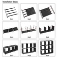 thumbnail image 6 of 3-Tier 9-Cube Modular Storage Organizer Steel Tube & Non-Woven Fabric Shelf, 6 of 8