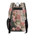 thumbnail image 3 of PVC Transparent Backpacks Clear Backpack for Travel and Outings Pink Rose Bushes, 3 of 7