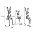 thumbnail image 4 of CoudarTitie Acrylic Bunny Side Table with Family Figurine Accent Two Tier Nightstand for Living Room Bathroom and Bookshelf Decor, 4 of 8