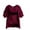 Wine, variant on FAIWAD Women's 3 Piece Outfits Soft Fleece Cardigan Crop Top and Shorts Winter Pajamas Set Warm Loungewear