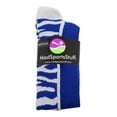thumbnail image 2 of MadSportsStuff Crazy Socks with Safari Tiger Stripes Over the Calf Socks (Royal/White, Large), 2 of 2