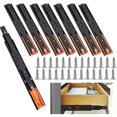 thumbnail image 1 of Full Extension, Soft Close, Shock Absorbing, 35kg Capacity 250mm Ball Bearing Drawer Slides, 8-Pack, 1 of 5