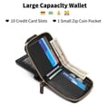 thumbnail image 5 of LOUEBICA Leather Men's Wallet with Zipper Vintage RFID Blocking Large Capacity Wallet for Men with 10 Credit Card Slots and 1 ID Window, 5 of 8