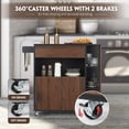thumbnail image 4 of JOMEED Home Kitchen Island Rolling Cart with Storage Drawers and Towel Rack, 4 of 8