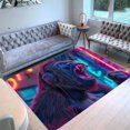 thumbnail image 1 of Monkey Rug & Home Decor-Cool Gorilla Black Area Rugs-Animal Monkey Rug Carpet Durable & Non-Slip Modern Rugs for Living Room Bedroom Man Cave Decorative-L75GK, 1 of 7