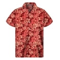thumbnail image 3 of Camisa con botones estilo hawaiano con plantas tropicales para hombre, impresión 3D, para vacaciones en la playa, informal, holgada, minimalista, de talla grande, 3 of 4