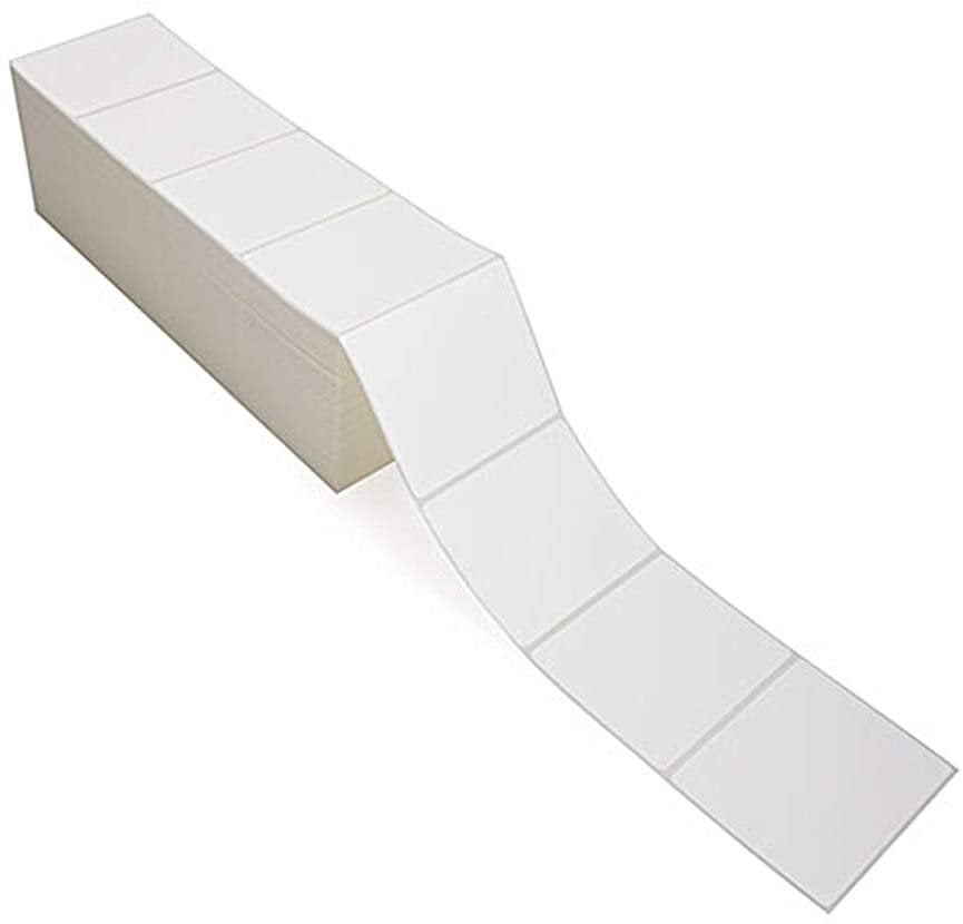 8000 Direct Thermal Labels 4 x 3. Very Sticky. Made in The USA. Fanfold