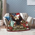 thumbnail image 5 of 1776-2026 Patriotic Flannel Throw Blanket, America 250th Anniversary Eagle & Landmark Print for Gifting, 5 of 6