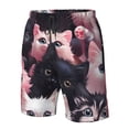 thumbnail image 4 of Balery Cute Kittens Group Portrait Traje de Baño Estilo Hawaiano para Hombre, Shorts de Secado Rápido con Bolsillos-Large, 4 of 6