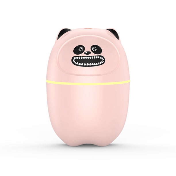 Monstrate Humidificador Air Panda Difusor Aroma Lindo Aceite esencial Pulverizador de luz Dormitorio Hogar Portátil Aromaterapia delicada Humidificadores Rosa Monstrate HA075708-03B