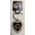 thumbnail image 2 of Chicago Bears Bling Rhinestone Heart Keychain, 2 of 2
