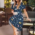 thumbnail image 3 of Naloa Modern Modern Excavator Print Womens Summer A-Line Dress with Pockets,Short Sleeve Dresses,Flowy Beach Swing Dress for Vacation Travel, 3 of 6